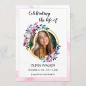 Purple Flowers Order of Service Program Programm (Vorderseite)