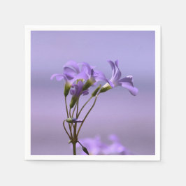 Purple Flowers Paper Napkin Serviette