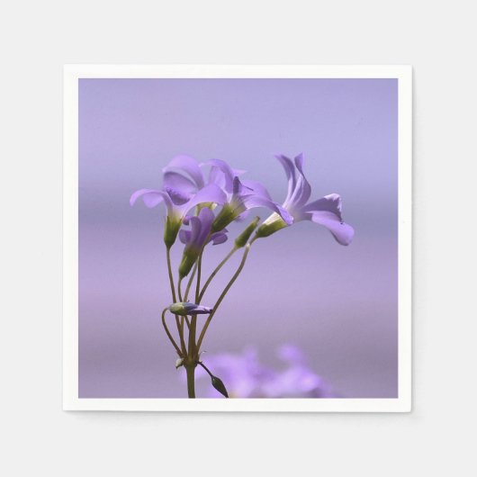 Purple Flowers Paper Napkin Serviette (Vorderseite)