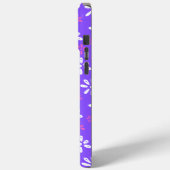 Purple Flowers Pattern iPhone 15 Pro Max Case (Rückseite / Links)