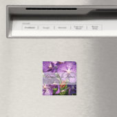 Purple Flowers Persönliche Hochzeit Magnet (In Situ (Geschirrspüler))