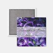 Purple Flowers Persönliche Hochzeit Magnet (Vorderseite/Rückseite)