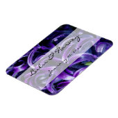 Purple Flowers Persönliche Hochzeit Magnet (Linke Seite)