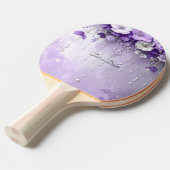 Purple Flowers Ping Pong Paddle Tischtennis Schläger (Vorderseite)