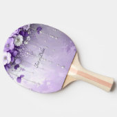 Purple Flowers Ping Pong Paddle Tischtennis Schläger (Seitenansicht)