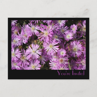 Purple Flowers Postcard Einladungspostkarte