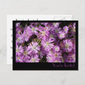Purple Flowers Postcard Einladungspostkarte (Vorne/Hinten)