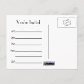 Purple Flowers Postcard Einladungspostkarte (Rückseite)