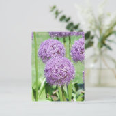 Purple Flowers Postcard Postkarte (Stehend Vorderseite)