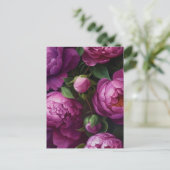 Purple Flowers Postcard Postkarte (Stehend Vorderseite)