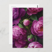 Purple Flowers Postcard Postkarte (Vorne/Hinten)