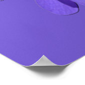 Purple Flowers Print Blue Daisis Art Poster (Ecke)