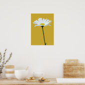 Purple Flowers Print Classic Daisies Poster Print (Küche)
