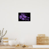 Purple Flowers Print Poster (Küche)
