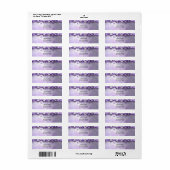 Purple Flowers Return Address Label (Vorne)