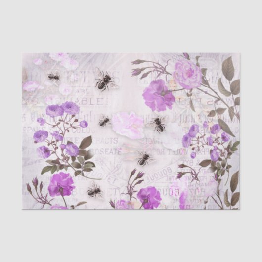 Purple Flowers Seidenpapier (Vorderseite)