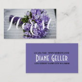 Purple Flowers Shop Florist Visitenkarte (Vorne/Hinten)