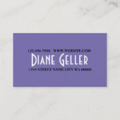 Purple Flowers Shop Florist Visitenkarte (Rückseite)