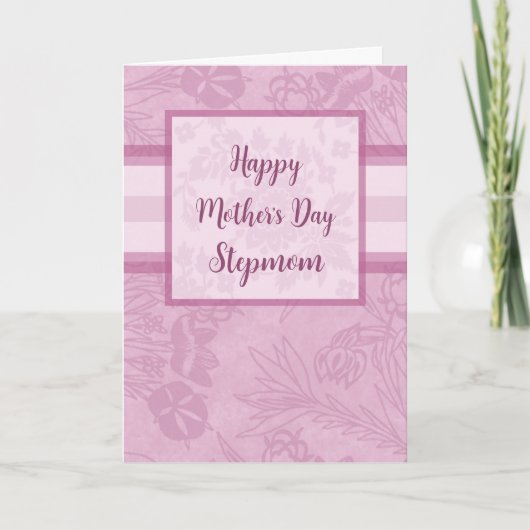 Purple Flowers Stepama Happy Mother Day Karte (Vorderseite)