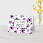 Purple Flowers StepTochter Birthday Karte (Gelbe Blume)