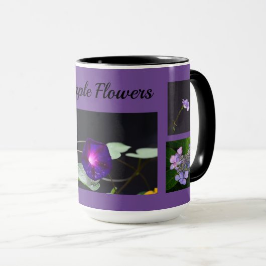 Purple Flowers Tasse (VorderseiteRechts)