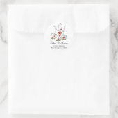 Purple Flowers Tee Set Address Labels Runder Aufkleber (Tasche)