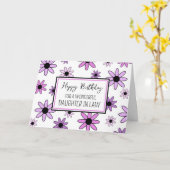 Purple Flowers Tochter Jura Geburtstag Karte (Gelbe Blume)