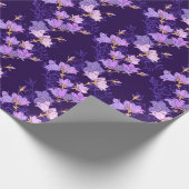 Purple Flowers Umschlagpapier Geschenkpapier (Ecke)