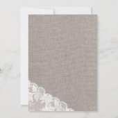 Purple Flowers und Lace Save the Date Card (Rückseite)