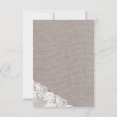 Purple Flowers und Lace Song Request RSVP Card Karte (Rückseite)