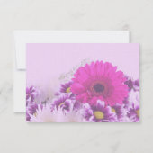 Purple Flowers Wedding RSVP Karte (Rückseite)