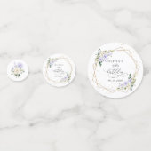 Purple Flowers, White Flowers, Greenery, Birthday Konfetti (Vorderseiten)