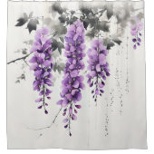 Purple Flowers Wisteria Tree Duschvorhang (Vorderseite)