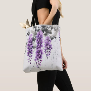 Purple Flowers Wisteria Tree Tasche