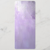 Purple Flowers with Dangling Pearls Menu Menükarte (Rückseite)