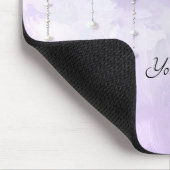Purple Flowers with Dangling Pearls Mousepad (Ecke)