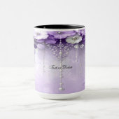 Purple Flowers with Dangling Pearls Mug Tasse (Zentrum)