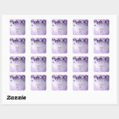 Purple Flowers with Dangling Pearls Sticker (Blatt)