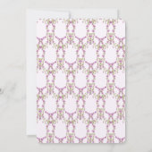 Purple Flowers Wreath Delicate Kids Birthday Party Einladung (Rückseite)