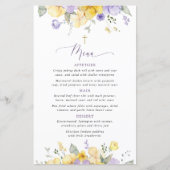 Purple Flowers, Yellow Flowers, Baptism Menu (Vorderseite)