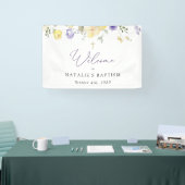 Purple Flowers, Yellow Flowers, Baptism Welcome Banner (Messe)