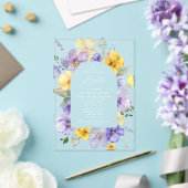 Purple Flowers, Yellow Flowers, Boho, Baptism Acryleinladungen (In Situ (Hochzeit))