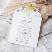 Purple Flowers, Yellow Flowers, Boho, Baptism Einladung