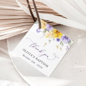 Purple Flowers, Yellow Flowers, Boho, Baptism Geschenkanhänger