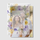 Purple Flowers, Yellow Flowers, Boho, Baptism Pergament Einladungen (Versatz (Ehepaar))