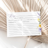 Purple Flowers, Yellow Flowers, Bridal Recipe