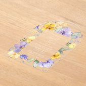 Purple Flowers, Yellow Flowers, Bridal Shower Acryleinladungen (Ablage )