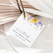 Purple Flowers, Yellow Flowers, Bridal Shower Geschenkanhänger