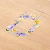 Purple Flowers, Yellow Flowers, First Communion Acryleinladungen (Ablage )