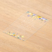 Purple Flowers, Yellow Flowers, First Communion Acryleinladungen (Ablage )